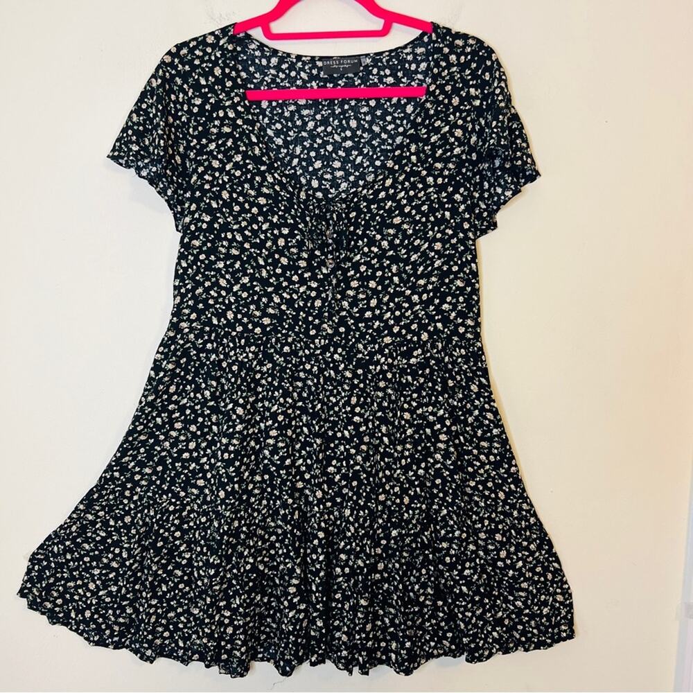 Dress Forum Dark Floral Dress Sz Small Feminine Cottagecore 90s Prairie Country